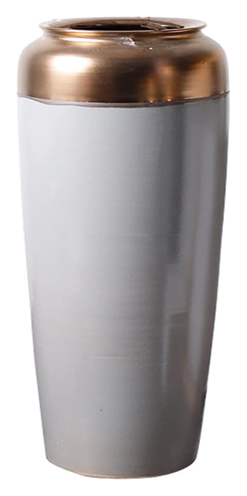 asdchZen Vase Large Floor Vase Ornament Modern Cylinder Ceramic Vase For Living Room Decor, Hotel Lobby Decor, Retro Pottery Jar -Guld-27 * 60Cm,Guld-27 * 77 cm