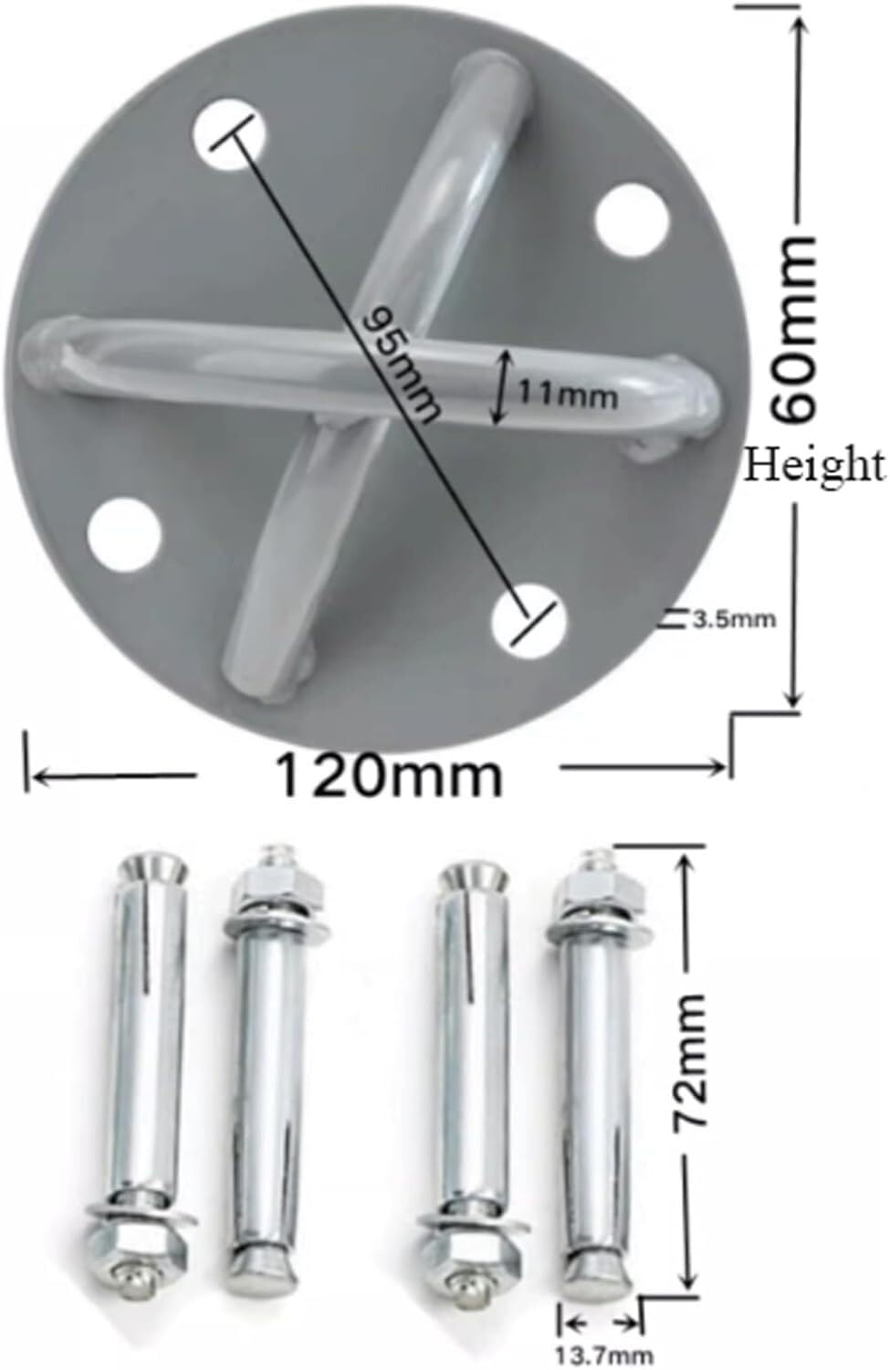 VGGBNG Hammock Hooks?Swing Hooks Heavy Duty? Swing Hook TRX Fixed Plate and Disc Heavy Load-Bearing Swing Chair Hook Swing Sets Hardware Swing Hangers for Hammock Chair Swing(White)