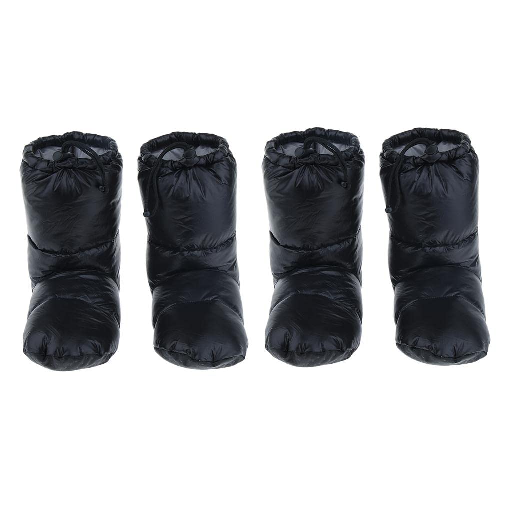 CALANDIS™ 2 Pairs White Goose Down Slippers Winter Warm Booties Black XL | Socks | Men's | Clothing | & Hiking | Outdoor Sports-image-40