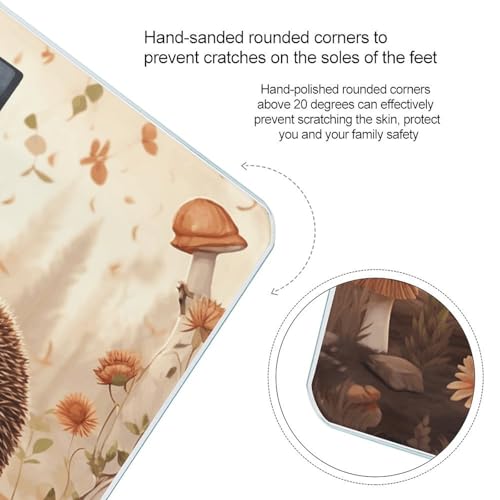 Báscula digital de baño Nature Lovely Hedgehog Lovers vidrio templado miniatura 4