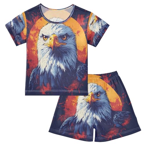 senya Short Sleeve Pajamas Sets Summer Cotton Sleepwear Eagle Sun