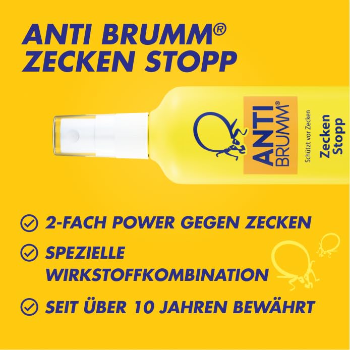 Anti Brumm Zecken Stopp Pumpspray, 75 ml: Repellent für den zuverlässigen Zeckenschutz, Zeckenspray mit Icaridin und Citriodiol