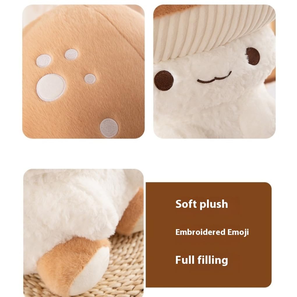 Fungo gigante di peluche realizzato in morbido tessuto per festival, celebrazioni e luoghi di intrattenimento. Fungo di peluche lavabile in lavatrice, di funghi, 55 cm-1.48 kg