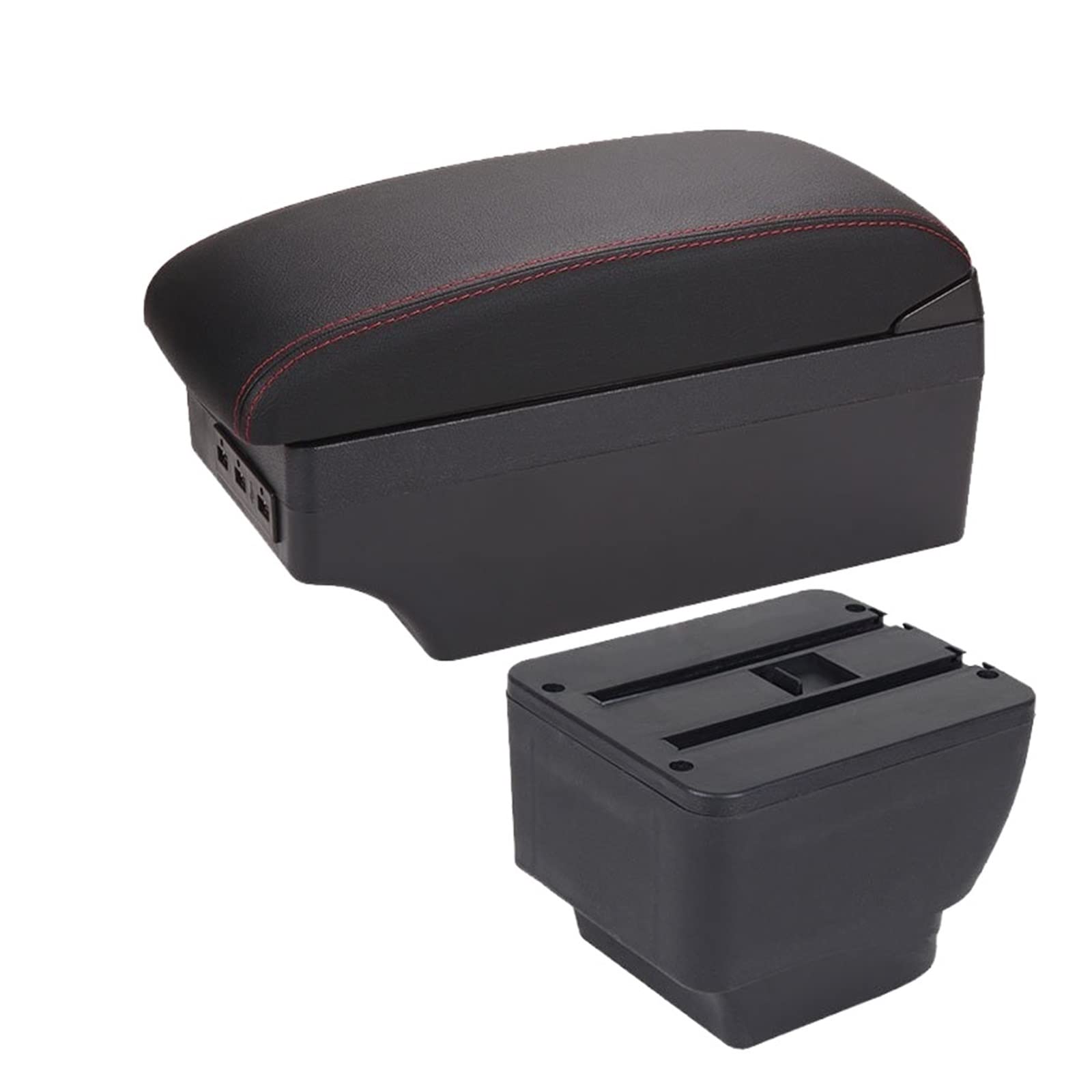 For Mazda 2 For Demio Armrest Car Armrest Box Retrofit Parts Storage Box Car Accessories Interior Parts USB(A1 7USB)