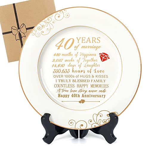 24k Gold Anniversary Plate