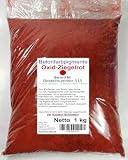 Pigmente 1kg Pulver Farben für Beton, Lehm, Mörtel, Kalkfarben, Epoxid, Silikon, Fugenmaterial, Eisenoxid (Ziegelrot 515-01)