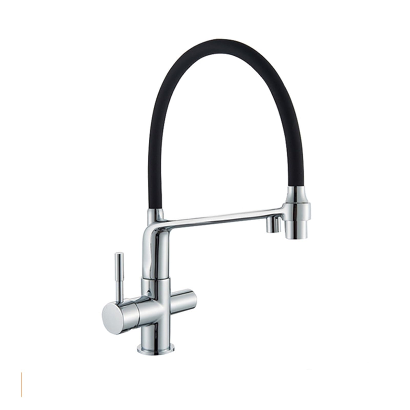ZYCHSJXA Brushed Filtered Spout Purification Function Faucet 360 Degree Rotating Kitchen Water Crane(Brushed Gold)