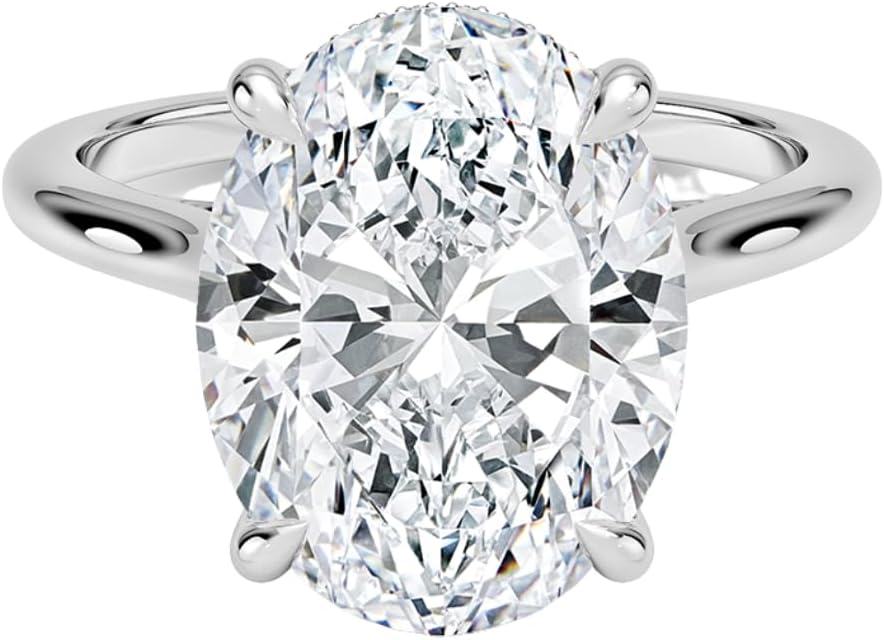 5CT IGI Certified Lab Grown Diamond Ring 10K 14K 18K Solid Gold Dawn Lab Grown Diamond Engagement Ring Christmas gift for Women (Color: E, Clarity: VVS2)