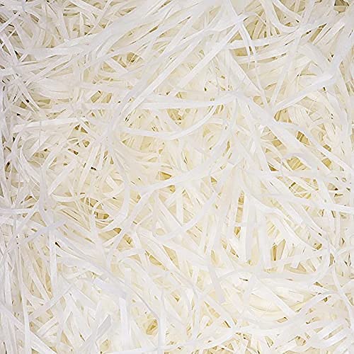 Quazilli 200 gramos de papel de seda triturado para cestas, papel triturado, papel de seda blanco para cajas de regalo, papel de embalaje para mudanzas y cajas de regalo Cover