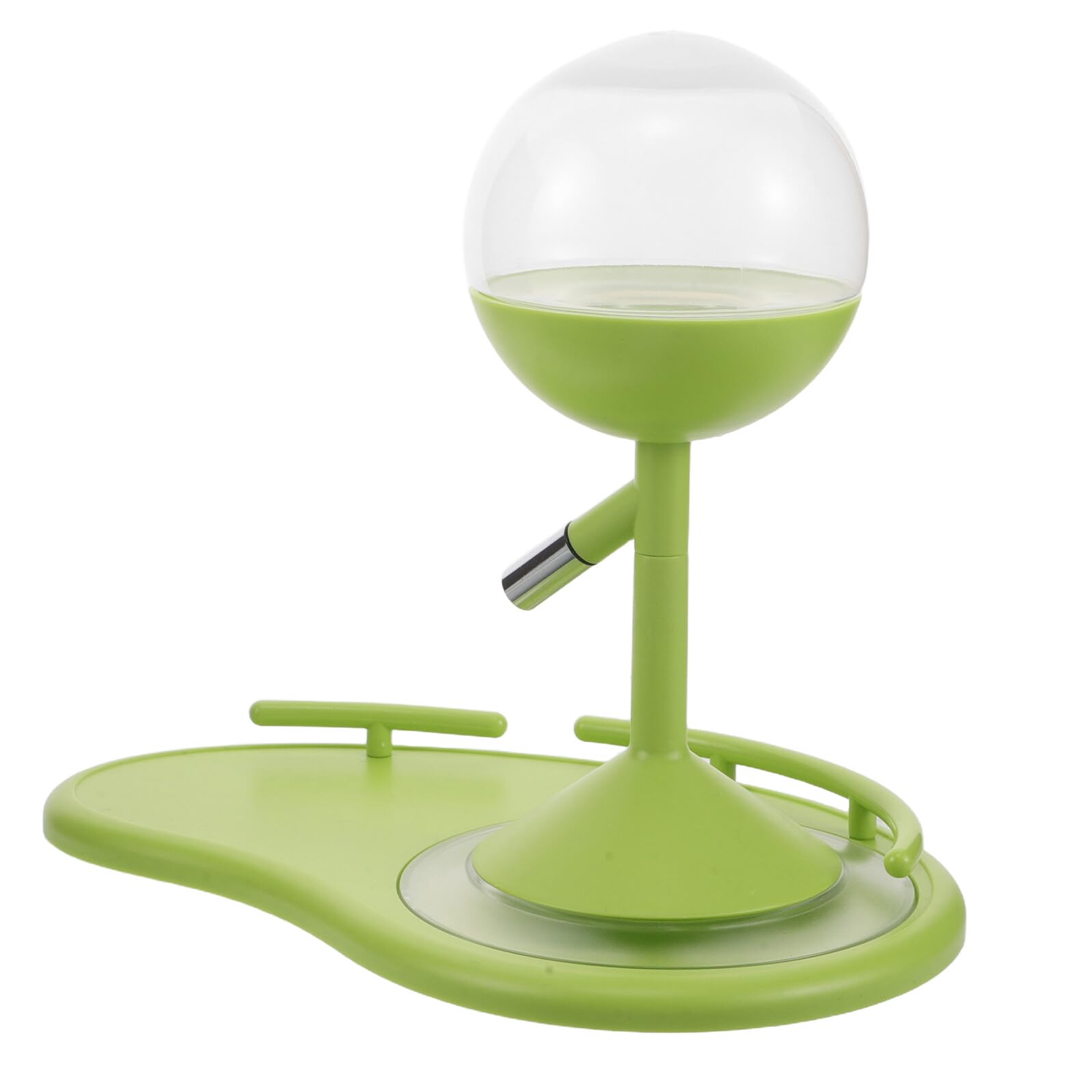 Abbeveratoio per Piccoli Animali Domestici Regolabile 6, 5-12, 5 Cm | Verde, Metallo e Plastica, Interamente Smontabile, Base Zavorrata per Stabilità, per Conigli e Altri Piccoli Animali