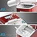 COSTWAY Countertop Ice Maker, 26LBS/24H with Self-clean Function, LCD Display, 9 Bullet Ice / 7 Mins, Portable and Compact Ice Machine with Ice Scoop, for Homes, Offices, Restaurants, Bars, Red