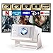 Magcubic Mini Beamer 4K & 8K 1080P Unterstützt, Projektor Tragbarer mit Android 14 WiFi 6 Bluetooth 5.4, Autofokus 6D Auto-Trapezkorrektur, 12W Lautsprecher, 180° Dreh Smart Beamer Heimkino HY350MAX