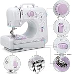 Mini Sewing Machine (Extension stand, Sewing Supplies set included) - Electric Overlock Sewing Machines - Small Household Sewing Handheld Tool PM-005-CA-A33