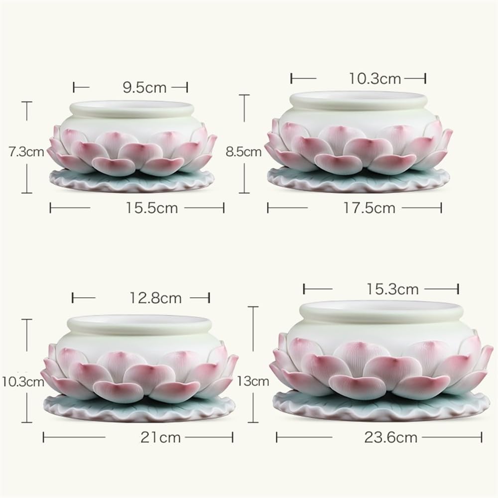 Łapacz popiołów kadzideł Strona główna Ceramiczny kadzielnica Lotus Kadzielnica do przedpokoju Salon Uchwyt na kadzidełka Dekoracyjna ozdoba(XL)