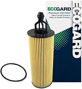 ECOGARD X10040 Premium Cartridge Engine Oil Filter for Conventional Oil Fits Jeep Grand Cherokee 3.6L 2014-2021, Wrangler 3.6L 2014-2021, Cherokee 3.2L 2014-2021, Wrangler JK 3.6L 2018