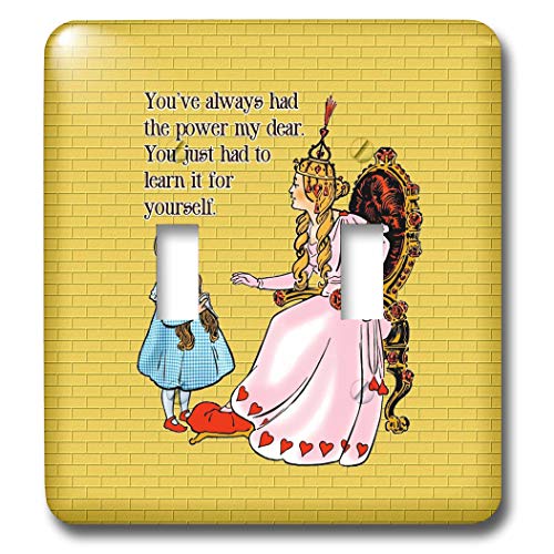 Plaque interrupteur jaune brique Youve Always Had the Power pour salon