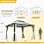 YOLENY 10' x 12' Hardtop Gazebo, Permanent Outdoor Aluminum Patio Gazebo with Aluminum Composite Double Roof for Patio Lawn and Garden, Curtains and Netting Included