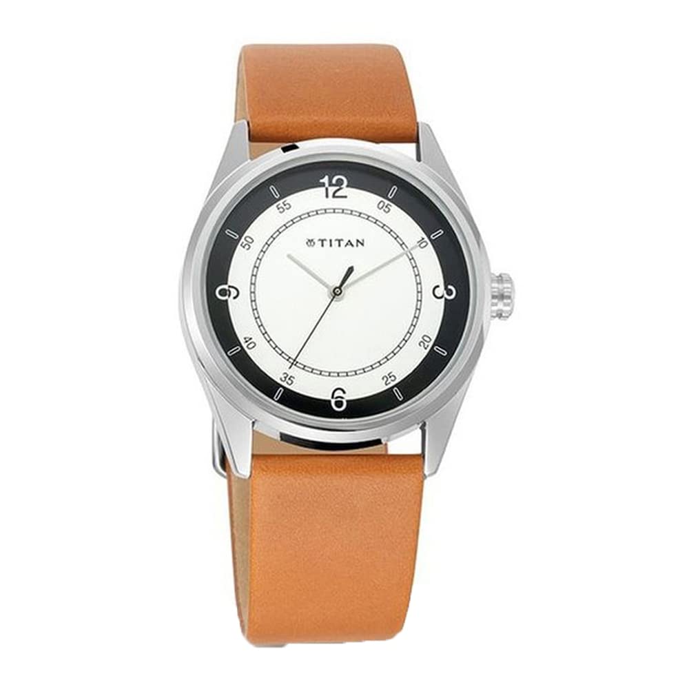 Titan Quartz Analog White Dial Leather Strap Watch for Men-NS1729SL03 (B07Q1G2H4H) Amazon Price History, Amazon Price Tracker