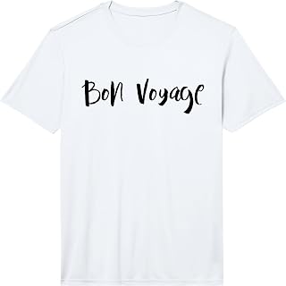 Bon Voyage Minimalist Travel Typography Performance T-Shirt