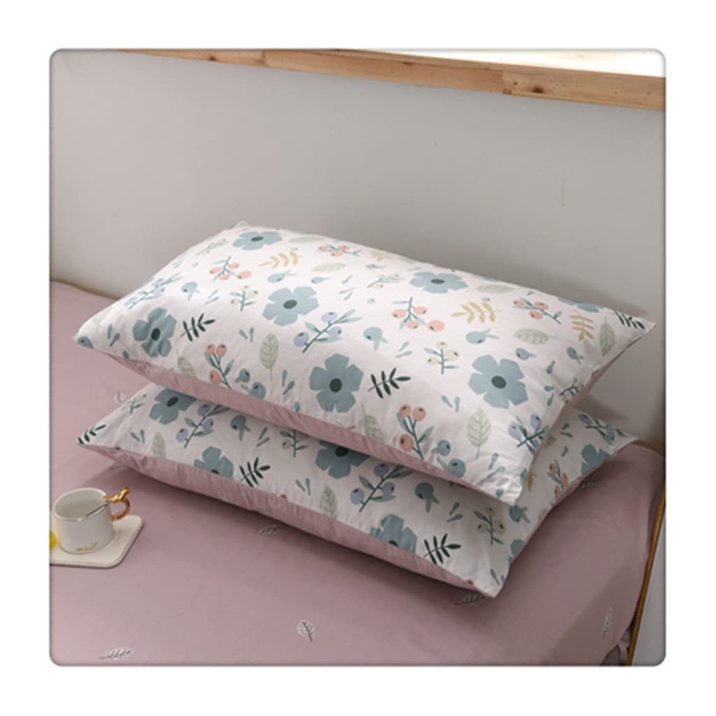 MFJGHU Northern Europe Cotton Minimalist Small Fresh Single Envelope Pillow Case Lovely a Pair(Style D)