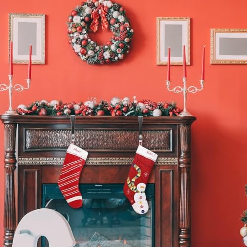 Guojanfon Suportes de meia de Natal, ganchos de lareira, ganchos de lareira, gancho de meia de Natal