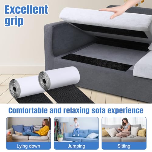 Klettband Selbstklebend Extra Stark, 11cm x 2M Klettverschluss Selbstklebend Extra Breit, Doppelseitiges Klettband zum Nähen Klettverschluss Band für Sofa, DIY Handwerk, Startseite und Büro