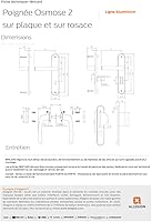 Vista 3 de 27E4082 Par de rosetas de ósmosis 2, puerta de dormitorio, puerta interior sin llave (boca de caña) negro mate