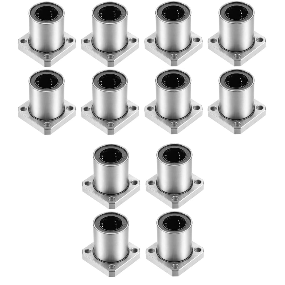 8 PCS Linear Bearings, Slide Bearing, Linear Ball Bearing, Low-Friction Precision, Industrial Machinery(LMK6UU)