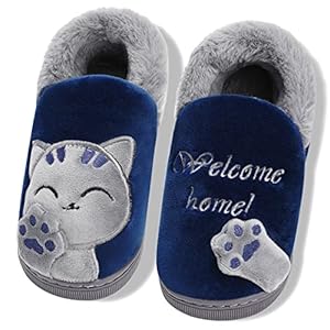 Pantofole Ragazze Ragazzi Ciabatte Invernali Warm Scarpe di Cotone Slipper Antiscivolo Bambine Caldo Casa Inverno Pattini per Donna Uomo