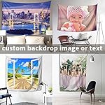 CHENGYANG Custom tapestry Personalized backdrop with name and photo customized wall hanging For wedding, birthday, father's day, mother's day gift and bedroom aesthetic 60x60 inch Square - Image 2
