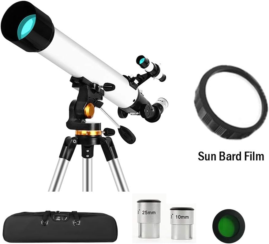 YXCKG AZ Astronomy Telescopes, 70mm Night Vision Scope Getting Started Stargazing Telescope, Telescopes for Adults, Magnification Eyepieces, Beginners Gifts (Size : Set B)