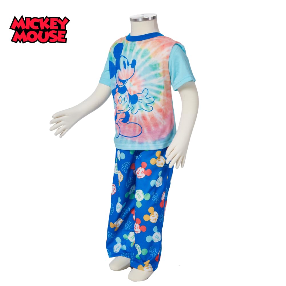 Disney Mickey Mouse - Set di 2 pigiama da bambino, 2T, 3T o 4T, multicolore, 4 Años, multicolore, 4 anni