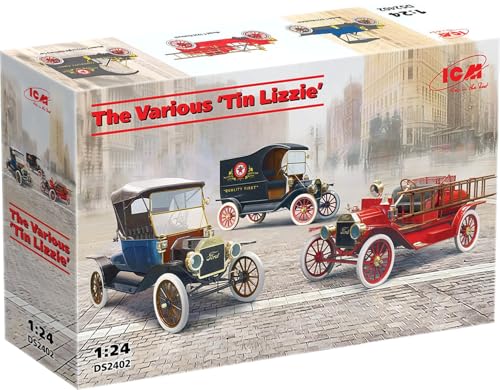 ICM DS2402 1/24 Ford Tin Lizzie Set de 3 Piezas Modelo de Plástico (Automotriz)