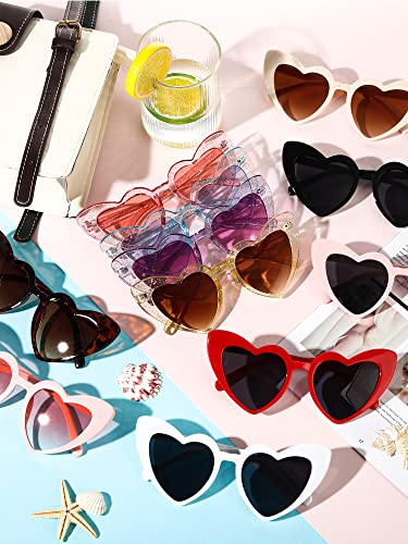 Flutesan 12 Pack Bachelorette Sunglasses Bride Bridesmaid Heart Shaped Sunglasses Women Eyeglasses for Party3