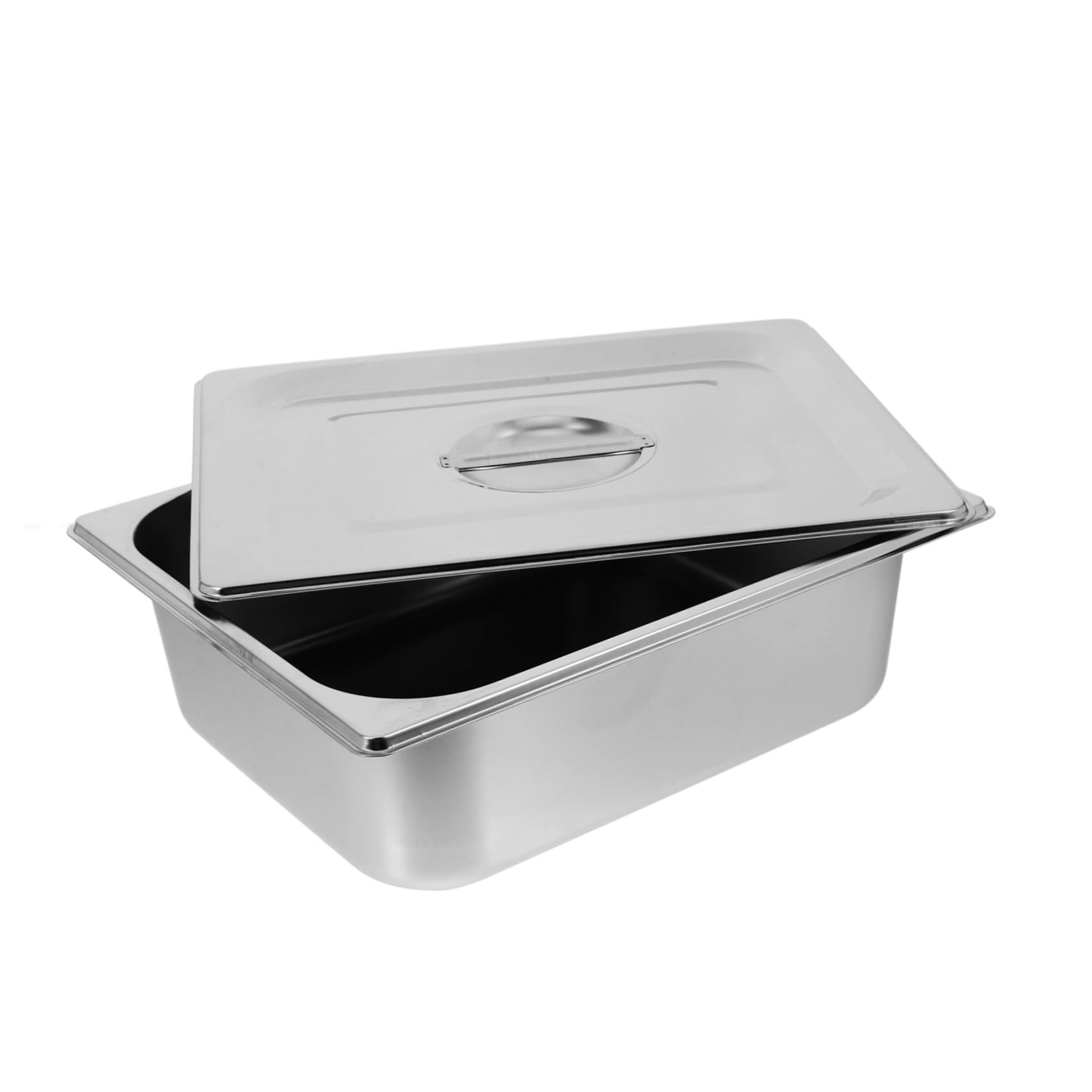 Gatuida Bacs De Service En Acier Résistant Demi-format 33x265x100mm Avec Couvercle Épais Anti-blocage Pour Restaurants Et Buffets Professionnels, Usage Polyvalent Traiteur, Lot De 2 Pièces