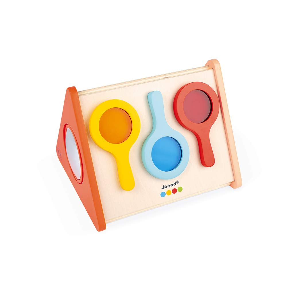 Janod - Essentiel - Gli Specchi - Gioco Educativo in Legno per La Prima Infanzia - Pittura Ad Acqua - A Partire da 18 Mesi, J05069