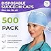 AMZ Medical Supply Case of 500 Surgeon Caps NonSterile O.R. Head Coverings for Surgeons and Surgical Personnel One Size Blue Caps for Hospital, Clinics, Labs, Exam Rooms Soft and Absorbent, Latex-free