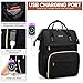 LOVEVOOK Laptop Backpack,15.6 Inch Professional Womens Purse Computer Bag Nurse Teacher Backpack,Waterproof College Work Bags Carry on Travel Back Pack with USB Port,Black