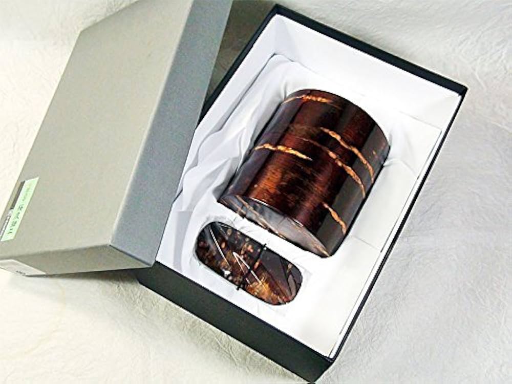 Amazon｜【角館・樺細工】桜皮 総皮茶筒(平) ギフトセットA-22