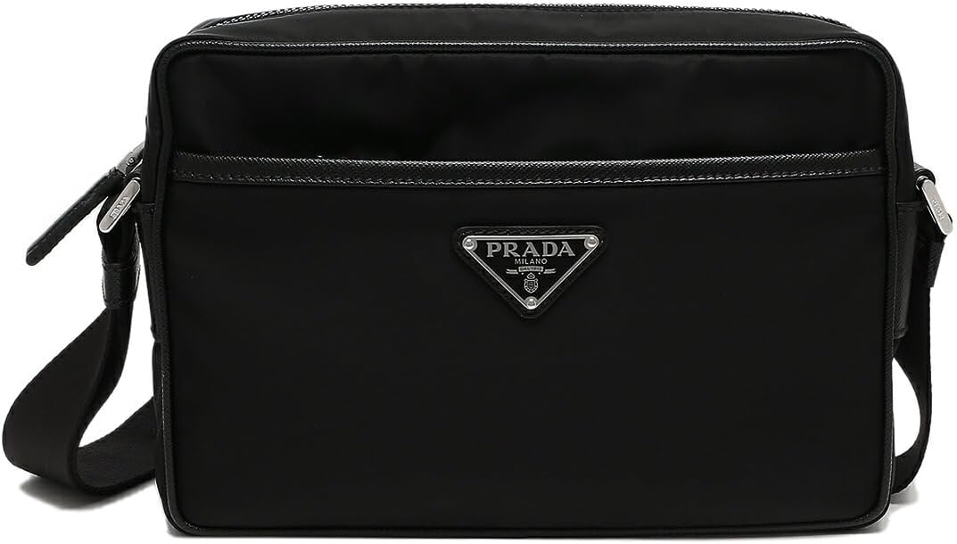 [Prada] [プラダ] ショルダーバッグ リナイロン サフィアーノレザー トライアングルロゴ ブラック メンズ レディース 2VH048 2DMH F0002 XOO [並行輸入品]