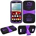 Cellpak ALA564C / 7040 Dual-Layered Armor Case for Alcatel One Touch Pop Icon, Black/Purple