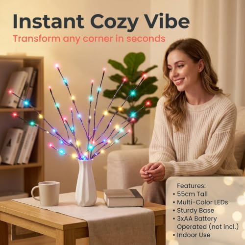 Image of DK177 4 Pack Multicolor Light LED Lighted Branches Battery Operated Lights