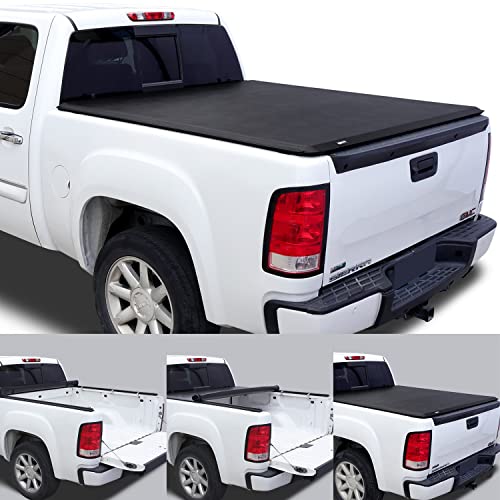 Amazon Basics Soft Roll Up Tonneau Cover For 2014-2019 Chevy Silverado, Gmc Sierra 1500, 2015-2018 Silverado Sierra 2500 3500 Hd, Fleetside 6.5' Bed #TOP1