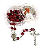 Holy Land Mall Pope Francis Rose Scented Rosary Jerusalem Cross Rosary Box