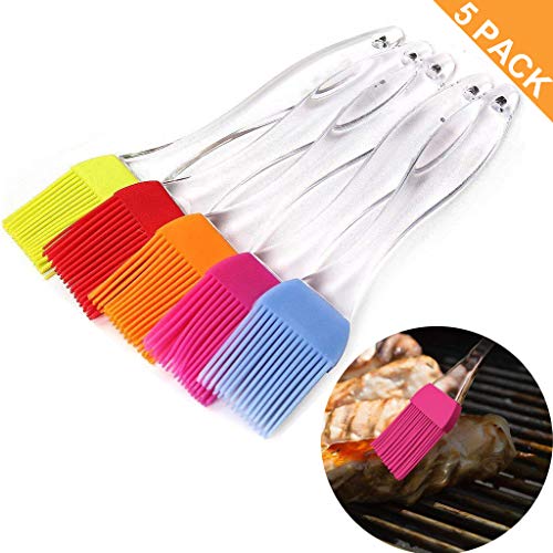 Silicone Basting Pastry & BBQ Brush Set - Uniwit 5 PCS Silicone BBQ