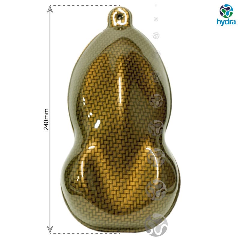 Hydro Dipping Film Feuille Hydrographie Water Transfer Printing Activateur Kit Activator Hydrographics chrome-carbone jaune Largueur: 100cm. Longuer: 200cm (HCC-001)