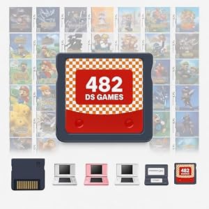 482-in-1 Spielemodul für Nintendo DS, DS Lite, DSi, 2DS, 3DS & New 3DS XL/LL – Multicart mit 482 Klassischen Spielen – Plug & Play