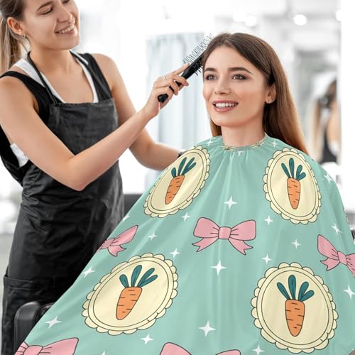 Capa de corte de cabello profesional impermeable con cierre ajustable miniatura 7