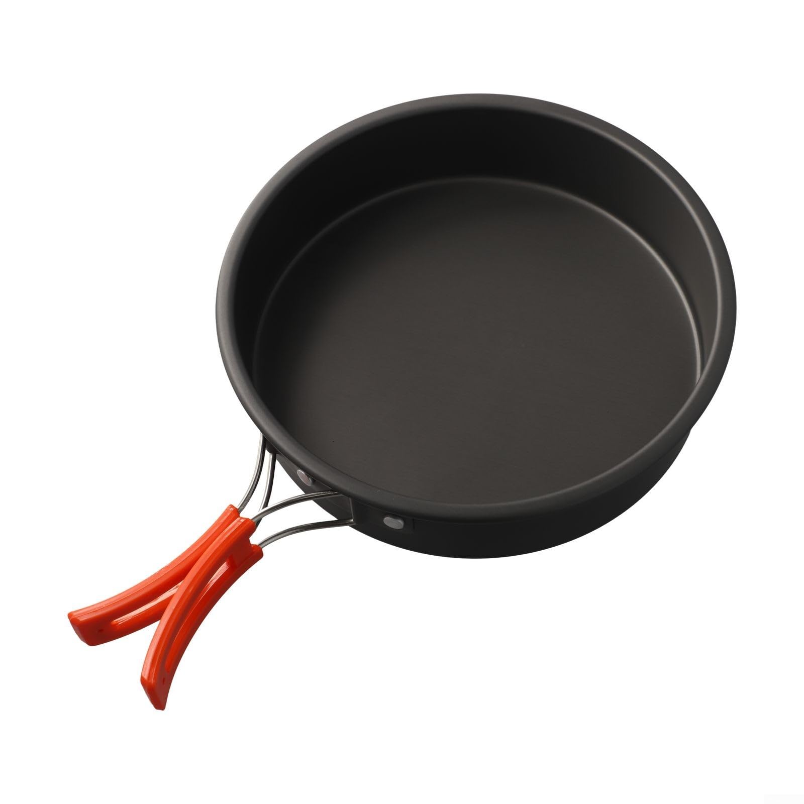 Sartén antiadherente de alúmina para camping, sartén ligera y resistente, equipo de cocina al aire libre, sartén portátil para mochileros (mediana)