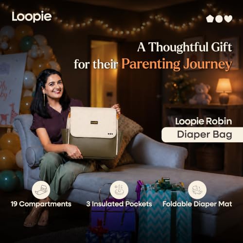 Image of Loopie Diaper Bag for Mothers for Travel, Backpack Sling & Tote, 30L, Olive